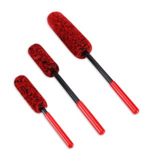 Premium Material 3Pcs Microfiber Wheel Brush Set