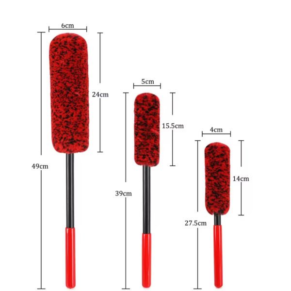 Premium Material 3Pcs Microfiber Wheel Brush Set - Image 2
