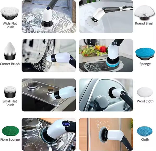 Eight in One Broom Heads Electric Spin Scrubber - Image 2